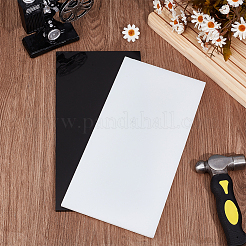 2 Blatt 2 Farben HDPE-Kunststoffplatten&nbsp;DIY-OC0014-43B