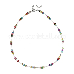 Colliers de perles en pierres naturelles et synthétiques mélangées&nbsp;NJEW-JN06624