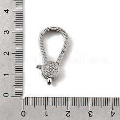 Fermoirs pinces de homard en laiton avec zircone cubique transparente&nbsp;KK-Z078-47A-P