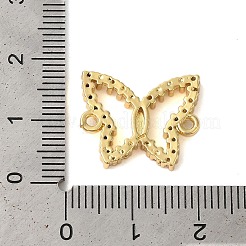 Breloques de connecteur papillon creux en zircone cubique transparente&nbsp;KK-C067-07G