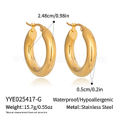Boucles d'oreilles créoles huggies en acier inoxydable 304&nbsp;VO5499-1