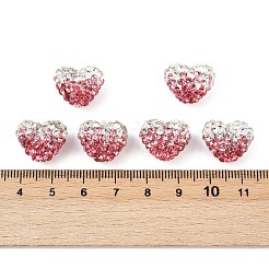 Valentinstag Farbverlauf Polymer Clay Klasse A Strass Perlen&nbsp;RB-A049-06