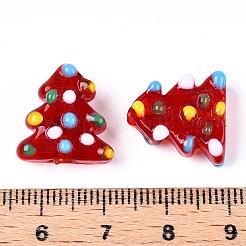 Weihnachtsmotiv handgemachte Bunte Malerei-Perlen&nbsp;LAMP-G142-06A
