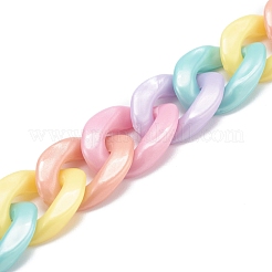 Chaînes torsadées acryliques opaques faites à la main&nbsp;X-AJEW-JB00933-01