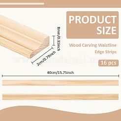 16 stücke holz carving taille rand streifen für wohnzimmer hintergrund wand dekorative&nbsp;DIY-BC0017-44