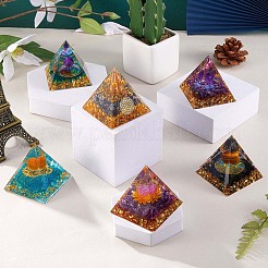 Décorations pyramidales en cristal de pierre noire naturelle&nbsp;JX072A
