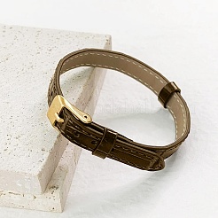 1 Stück strukturierte Lederarmbandriemen&nbsp;AJEW-CL0001-01A