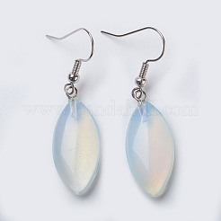 Boucles d'oreilles pierres précieuses pendentif naturelles et synthétiques&nbsp;EJEW-F162-F