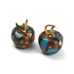 Pendentifs en turquoise synthétiques teints&nbsp;GG-CBAA20A-07G-04