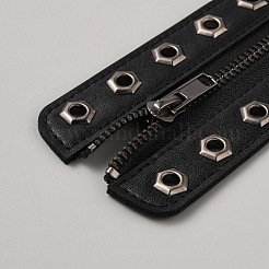 Schnürstiefel aus PU-Leder mit Reißverschlusseinsätzen&nbsp;DIY-WH0499-05A-01
