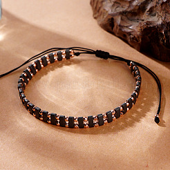 Synthetische nicht magnetische Hämatitperlen geflochtene Perlenarmbänder für Männer und Frauen&nbsp;OW8240