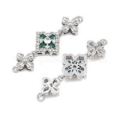 Ciondoli connettore in ottone con pavé di zirconi cubici&nbsp;CU-CBAA6E8-15P-05