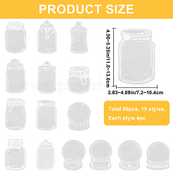 3 Stile wasserfeste selbstklebende Stempelaufkleber-Sets&nbsp;DIY-CP0011-04C