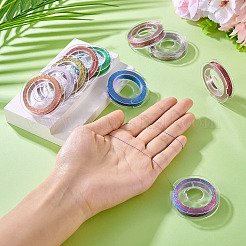 10 Rolle 10 Farben 3-lagige runde Metallic-Kordel-Sets&nbsp;MCOR-TAC001-02