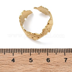 Anelli aperti con polsino in acciaio inossidabile 304 per donna&nbsp;RJEW-L341-02E-G