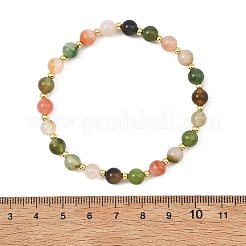 Armbänder aus natürlichen Achat- und Messingperlen für Damen&nbsp;BJEW-JB13968
