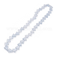 Transparentes perles de verre de galvanoplastie brins&nbsp;EGLA-C002-PL01