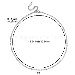 Collier chaîne Singapour en acier inoxydable 304 pour hommes et femmes&nbsp;NJEW-YW0001-11
