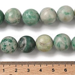 Natürliche grüne Fleck Jaspis Perlen Stränge&nbsp;G-F818-A05-14mm