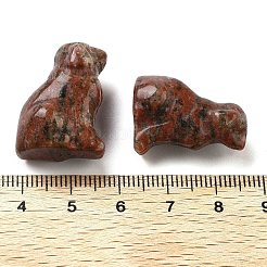 Natürliche geschnitzte Hundefiguren aus Sesamjaspis&nbsp;DJEW-L023-A02
