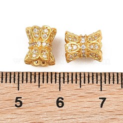 Laiton micro pavé de perles de zircone cubique claires&nbsp;CU-CBA6A75-10G