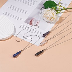Halsketten mit Kugelanhänger aus natürlichen Edelsteinen&nbsp;NJEW-JN03870