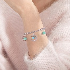 10 Stück Legierung Mond Charm Anhänger Halbmond Charms mit Sonne Halbmond Anhänger für Schmuck Halskette Ohrring Basteln&nbsp;JX394A
