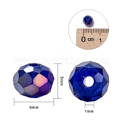Perles de verre galvanisées 10 couleurs&nbsp;EGLA-X0006-01B-6mm