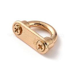 Fermoirs de suspension à anneau en D en alliage avec vis et joint&nbsp;FIND-WH0147-01KCG