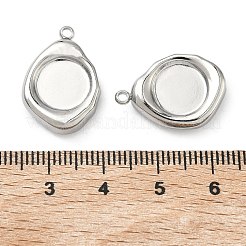 Cabochon-Fassungen für Anhänger aus Edelstahl 304&nbsp;STAS-C167-07B-P