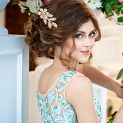 10 stücke 10 stil hochzeit braut blume & blatt eisen haar kämme&nbsp;OHAR-BC0001-02