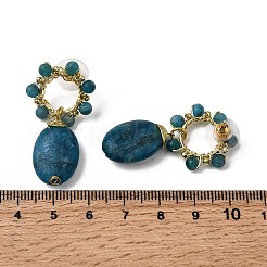 Pendientes colgantes de apatita natural&nbsp;EJEW-G454-01G-06