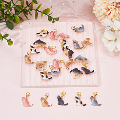 25 pendentif décoratif en alliage émaillé de 5 styles&nbsp;HJEW-DR00149