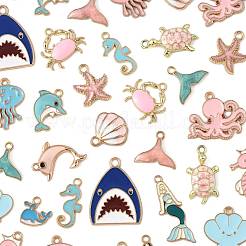40 pendentif en alliage émaillé avec 20 styles d'animaux marins&nbsp;ENAM-FS0003-49