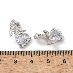Messingpflaster klare Zirkonia Anhänger&nbsp;KK-D228-13P
