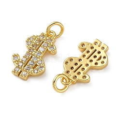 Pendentifs en laiton zircon cubique transparent&nbsp;KK-D221-09G