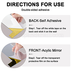 Adesivi murali a specchio&nbsp;DIY-WH0282-22B