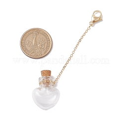 Decorazioni pendenti con bottiglie dei desideri in vetro vuote&nbsp;HJEW-JM02662-04