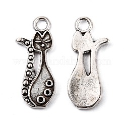 Paramètres de pendentif chaton en alliage de style tibétain pour l'émail&nbsp;X-PALLOY-A15359-AS-NF