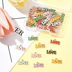 48 Stück 8 Farben Anhänger aus Emaille mit Valentinstagsthema&nbsp;ENAM-FS0002-51