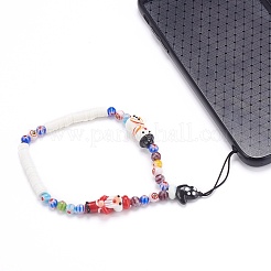 Sangles mobiles perlées au chalumeau faites à la main pour noël&nbsp;HJEW-JM00446-05