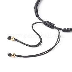 Bracelets de perles de nylon tressés réglables&nbsp;BJEW-JB06355