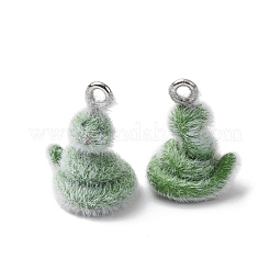 Pendentifs en résine à motif de flocage animalier&nbsp;RESI-A049-03D