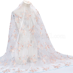 Tessuto in pizzo di poliestere con motivo floreale&nbsp;DIY-WH0061-021C