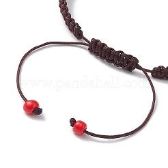 3 braccialetti con perline intrecciate sintetiche tinte di turchese e magnesite regolabili in 3 colori&nbsp;BJEW-JB10604