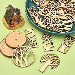 100 Stück Holzanhänger&nbsp;WOOD-CJ0001-62