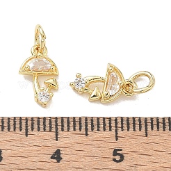 Latón micro pavimenta claro cubic zirconia encantos&nbsp;CU-CBADD0C-02G