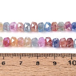 Hilos de cuentas de jade de imitación de vidrio galvanizado antideslustre&nbsp;EGLA-T029-6mm-13M