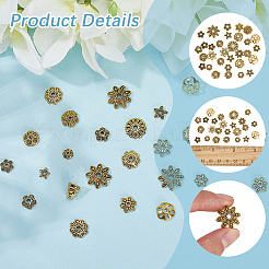 2 ensemble de capuchons de perles en alliage de style tibétain&nbsp;FIND-SC0019-65AG
