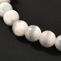Bracciali elastici con perline di selenite naturale&nbsp;BJEW-JB06620-01
